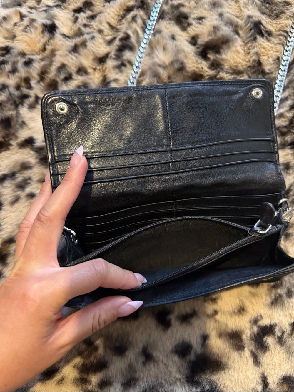 Prada Black Quilted Chain Crossbody Wallet - Picture 11 of 16